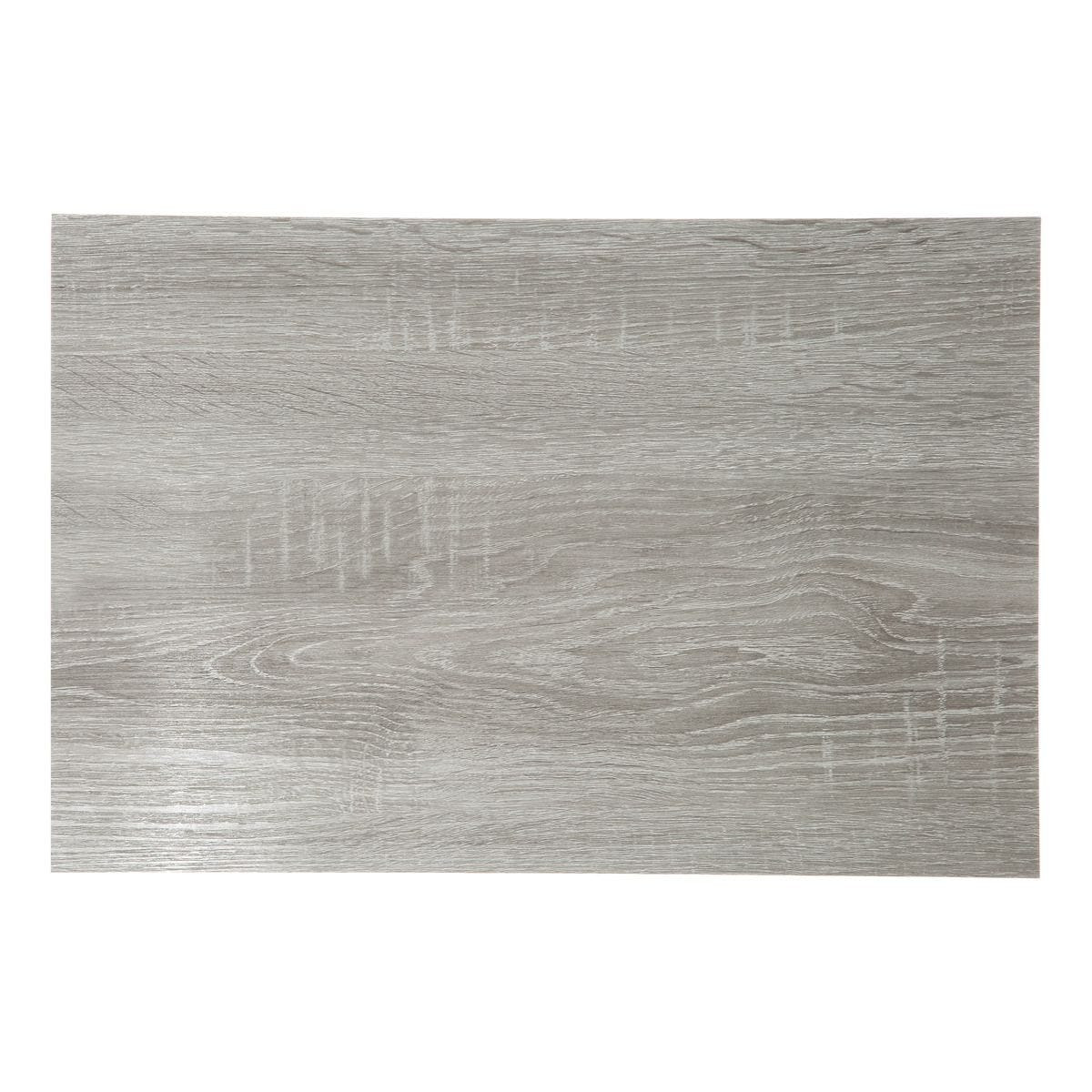 Secret de Gourmet Rechthoekige placemat hout print grijs PVC 45 x 30 cm -