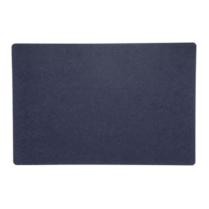 Cepewa Rechthoekige placemat met ronde hoeken polyester navy blauw 30 x 45 cm -
