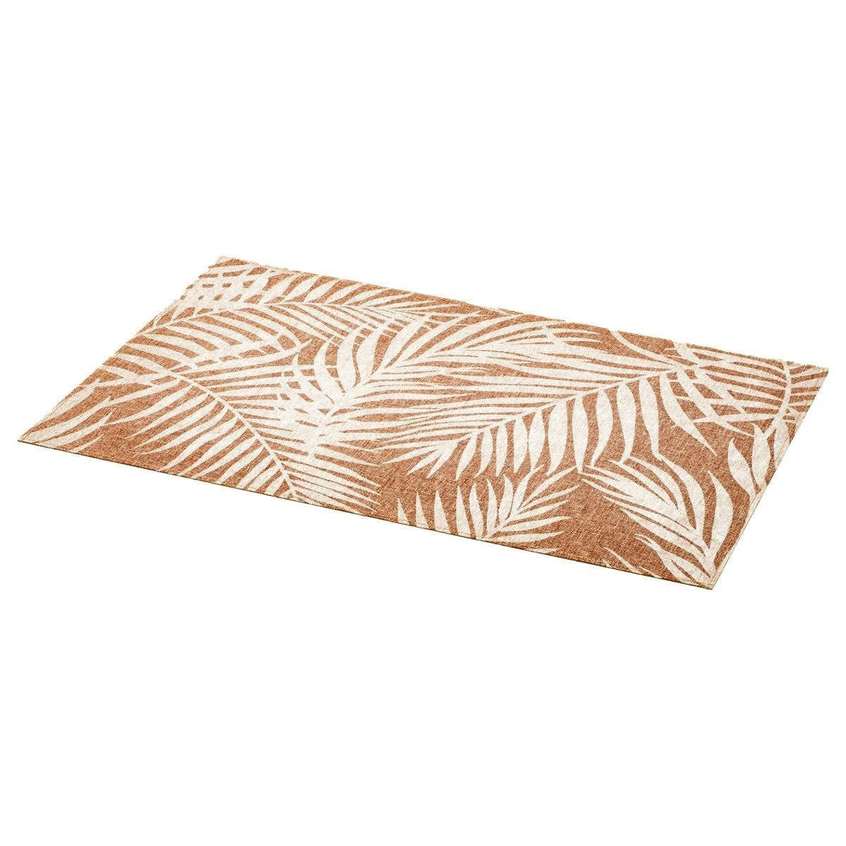 Secret de Gourmet Rechthoekige placemat Palm wit linnen mix 45 x 30 cm -
