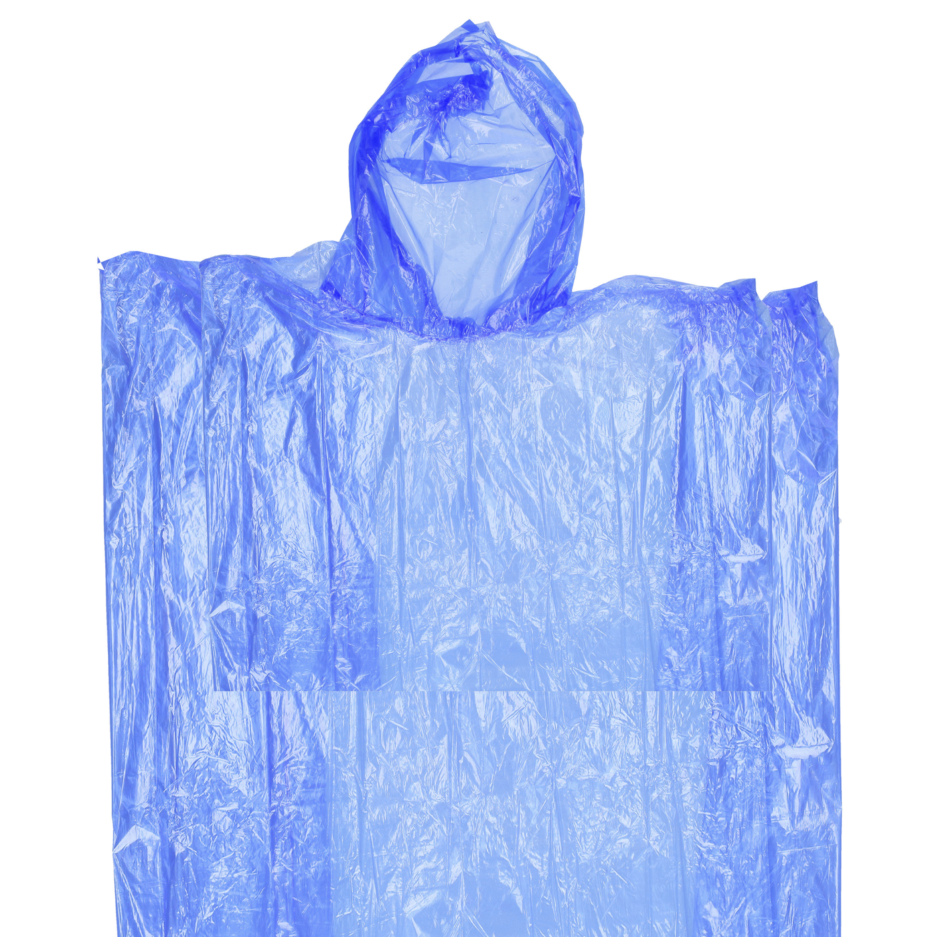 Regenponcho kinderen wegwerp blauw 63 x 70 cm