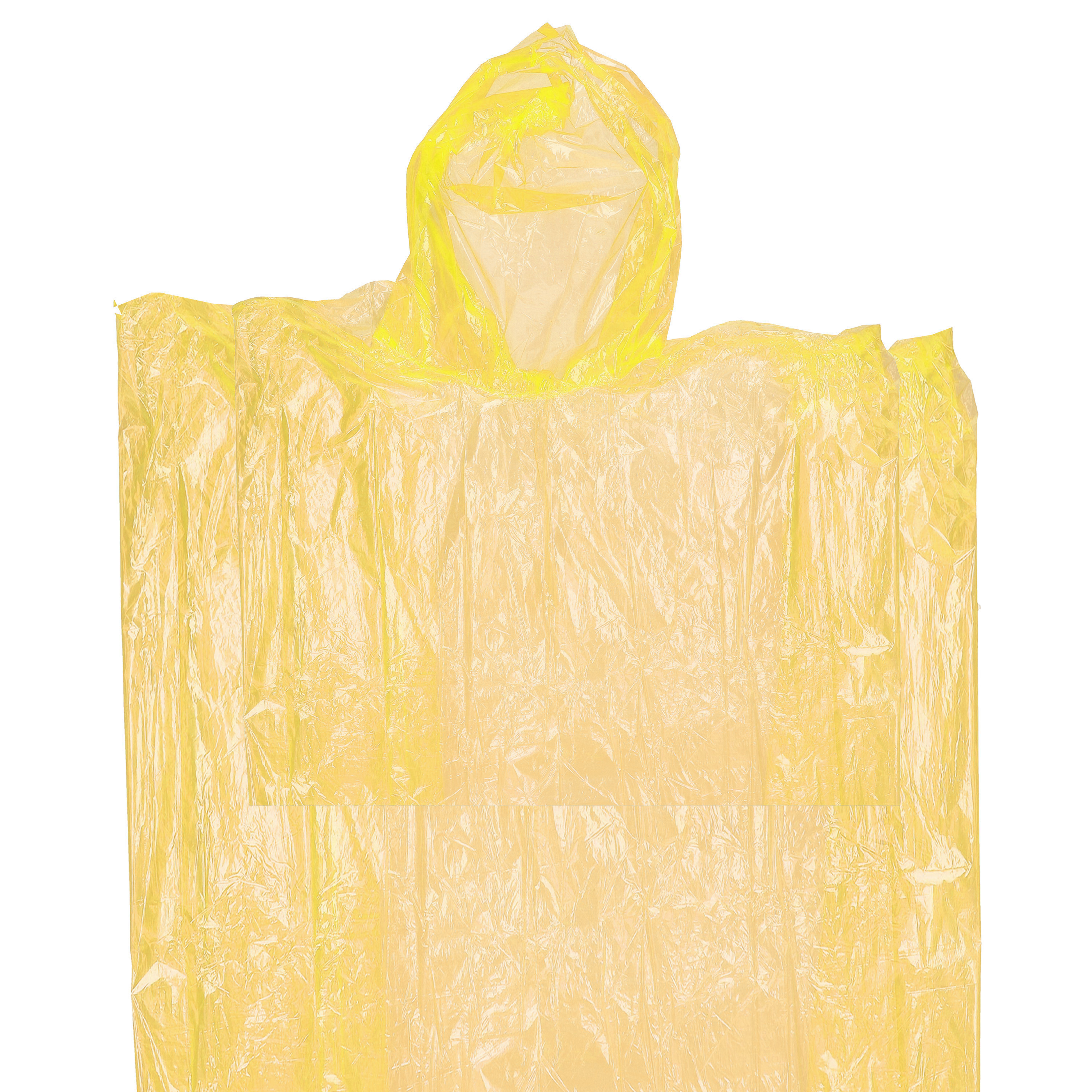 Regenponcho kinderen wegwerp geel 63 x 70 cm