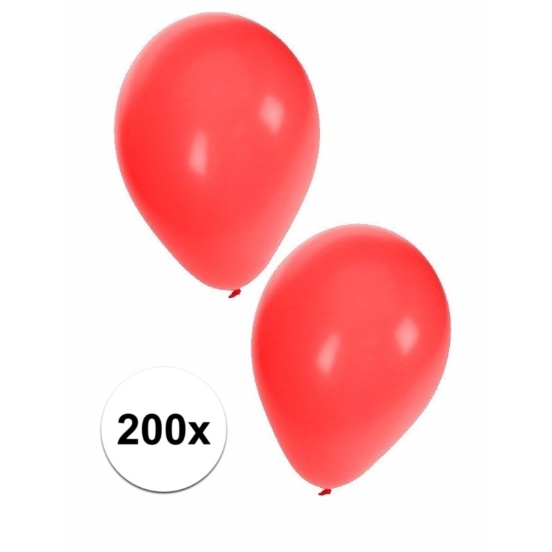 Rode ballonnen 200 stuks