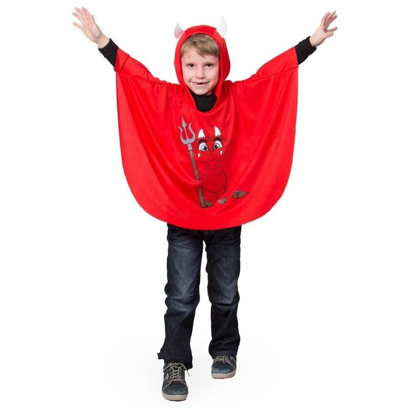 Rode duivel verkleed cape voor kinderen