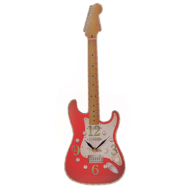 Rode elektrische gitaar klok 50 cm -