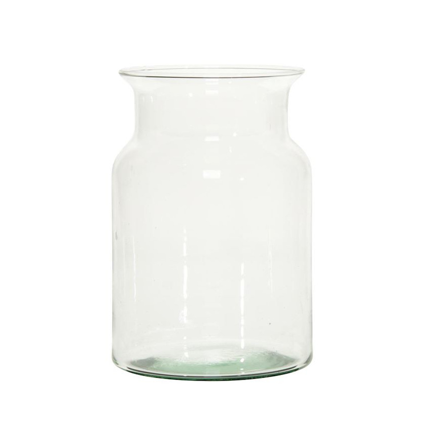 Ronde vaas-vazen van glas 19 x 12 cm