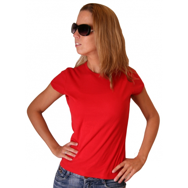 Van toepassing orgaan Bezienswaardigheden bekijken Rood dames t-shirt Bella - Rode dameskleding - Bellatio warenhuis