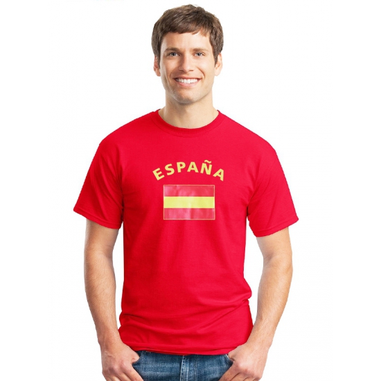 Rood heren t-shirt Spanje