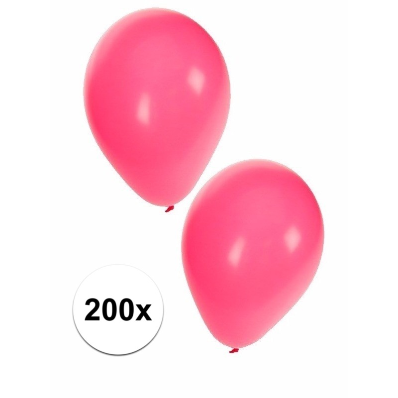 Roze ballonnen 200 stuks -