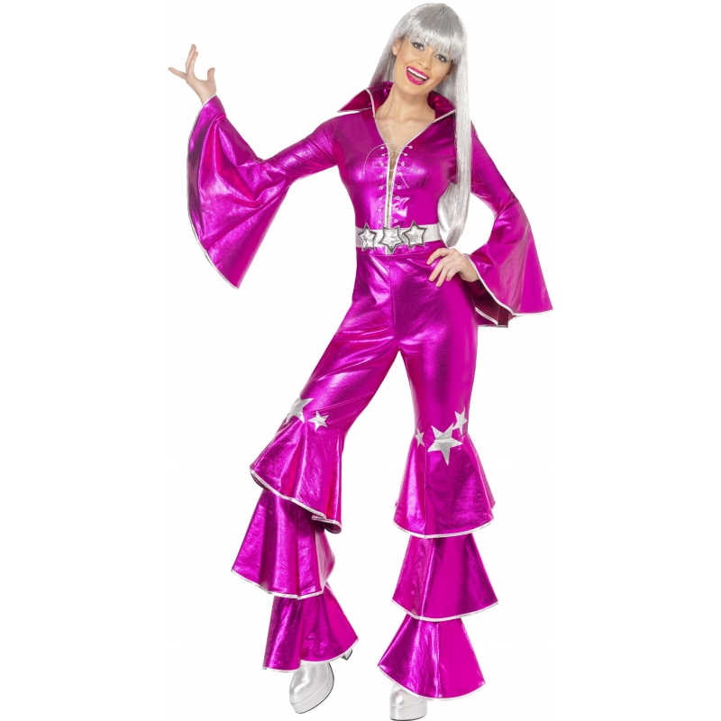 Roze Dancing Queen kostuum 70s