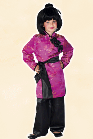 Roze geisha kostuum voor meisjes