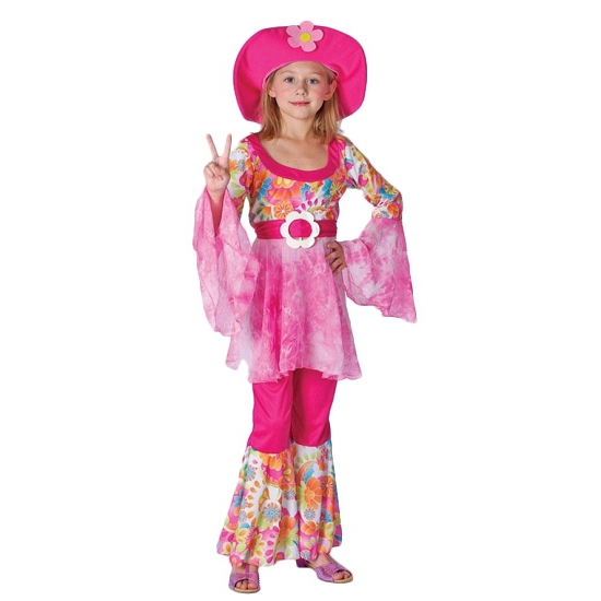 Roze hippie outfit voor meisjes