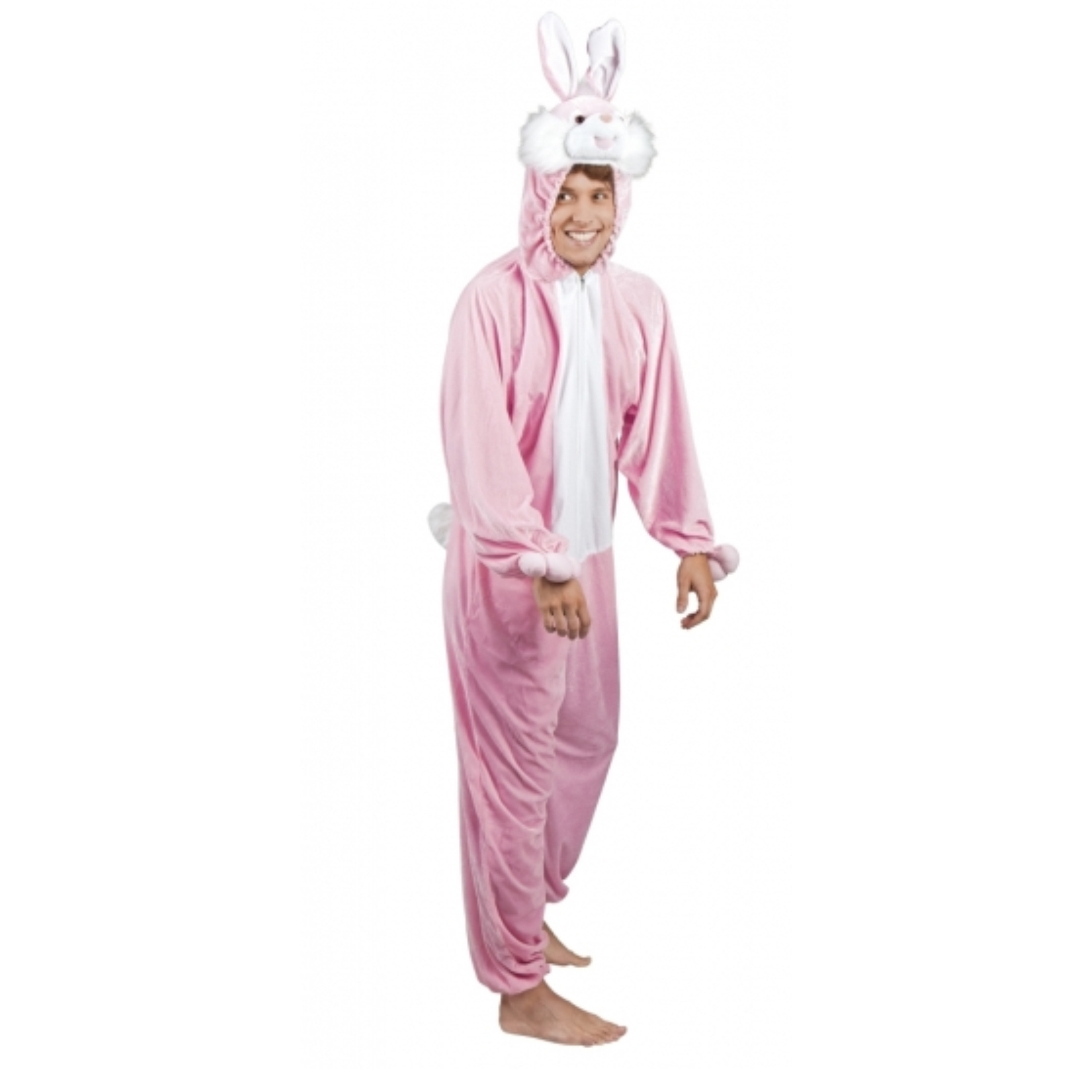 Roze konijn - haas kostuum voor heren