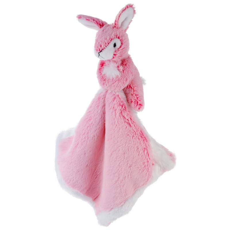 Merkloos Roze konijn/haas tuttel/knuffeldoekje 25 cm -