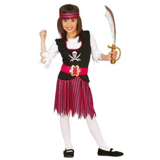 Roze piratenpak voor meisjes