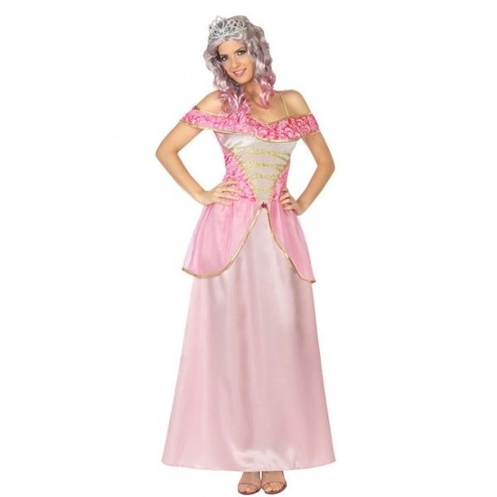 Roze prinsessen verkleed jurk voor dames