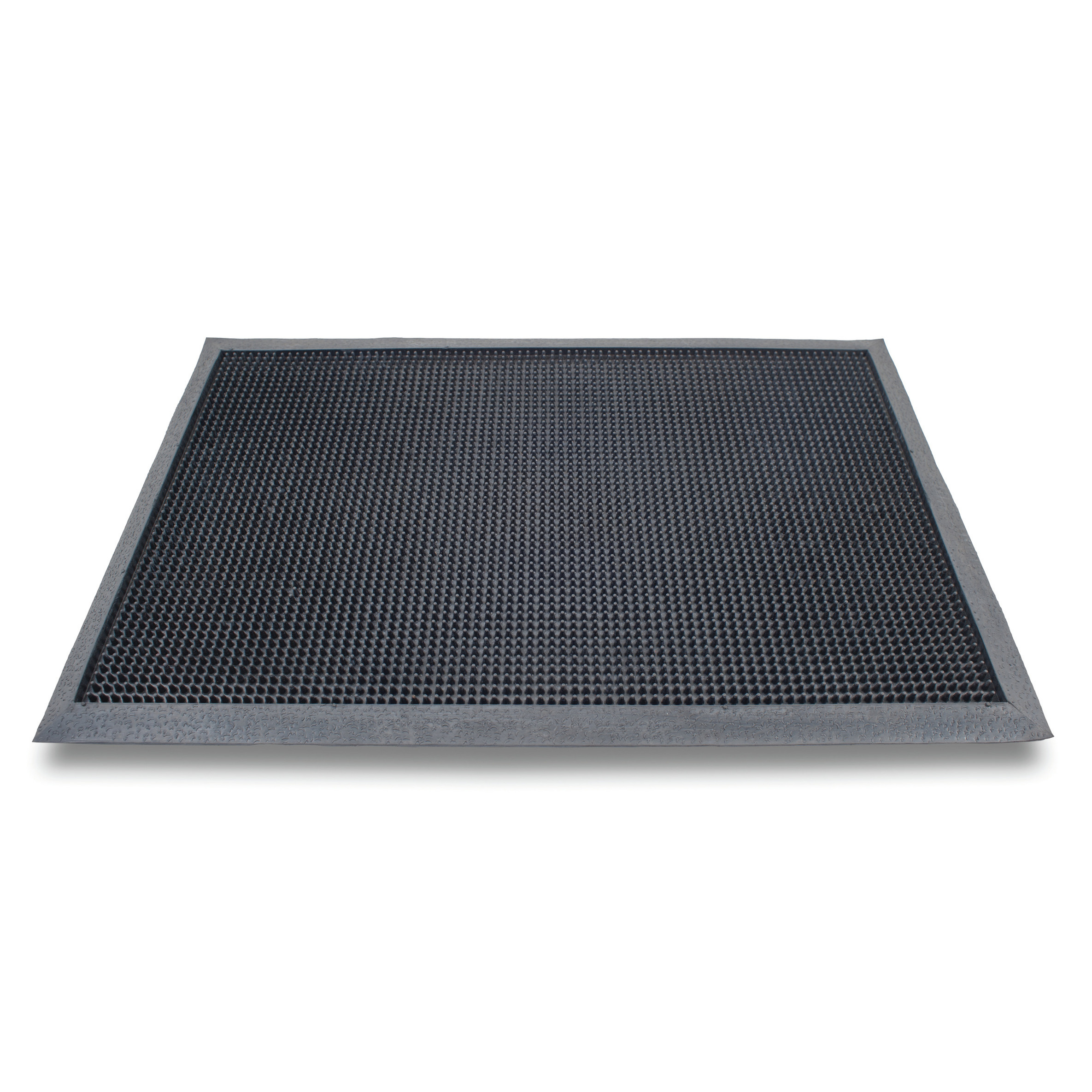 Merkloos Rubberen antislip deurmatten/schoonloopmatten zwart 60 x 100 cm rechthoekig -