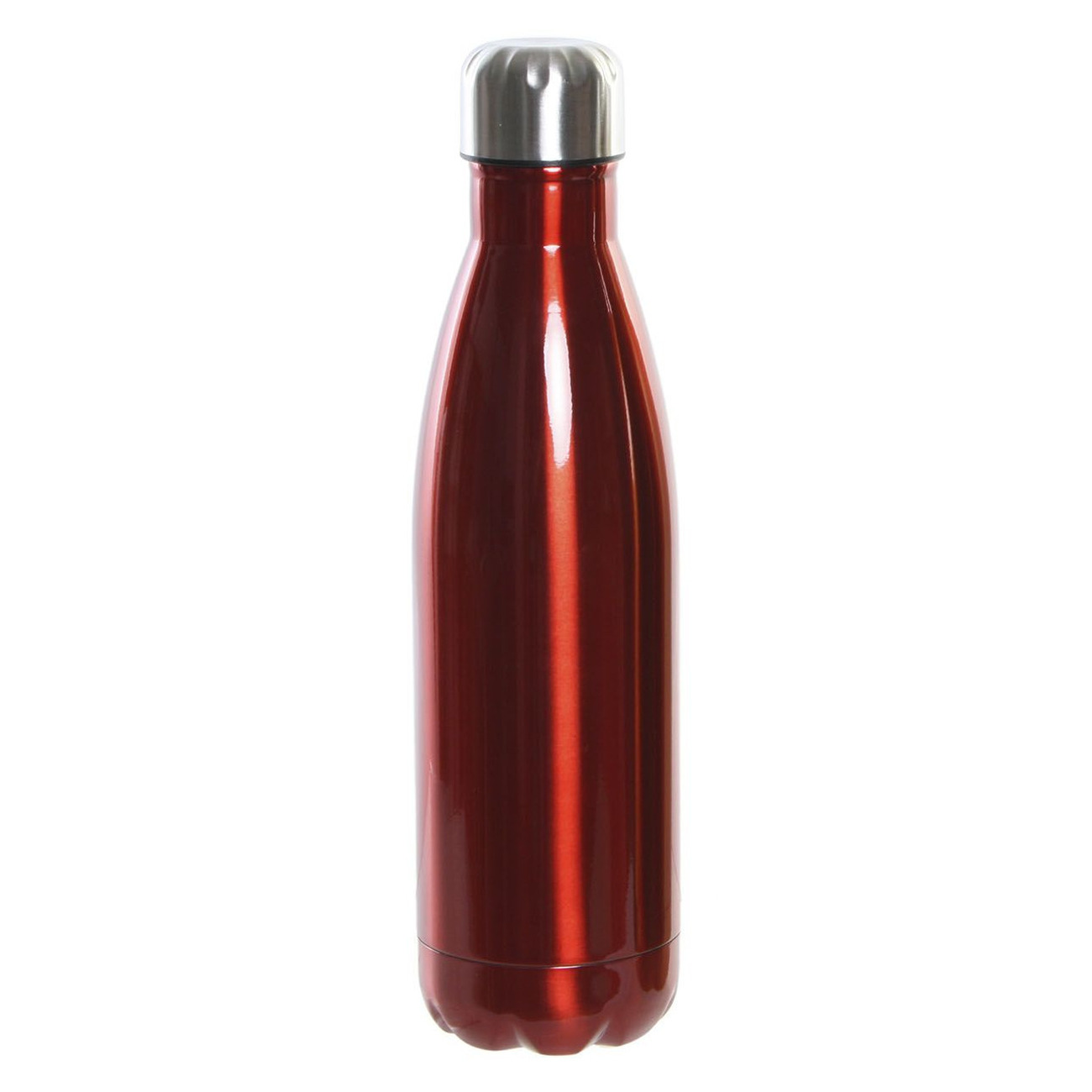 RVS thermos waterfles-drinkfles rood met schroefdop 500 ml