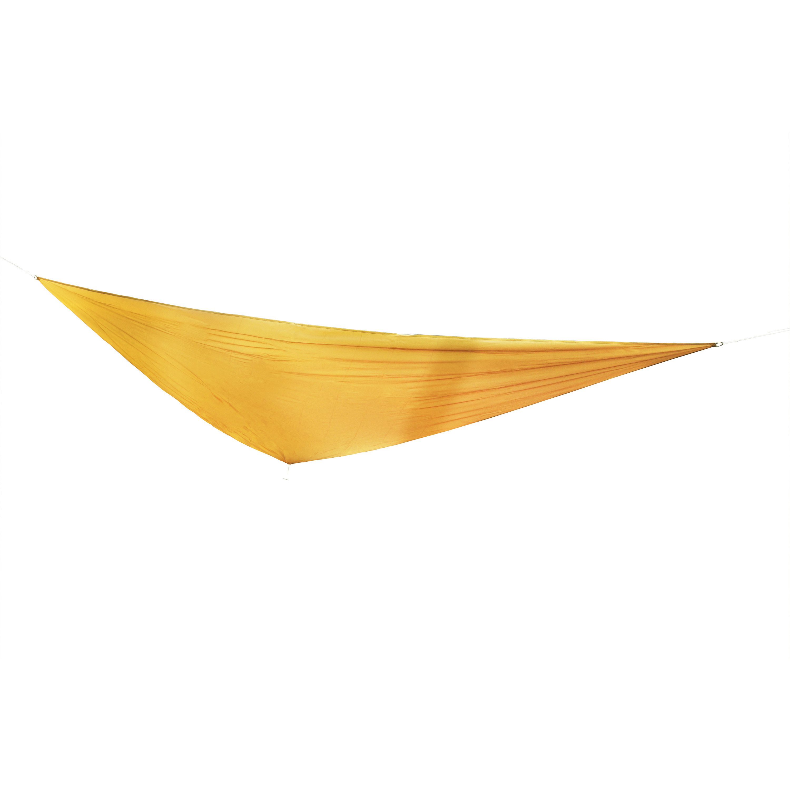 Schaduwdoek-zonnescherm driehoek geel 3 x 3 x 3 m