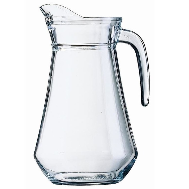 Shoppartners Schenkkan van glas 1 liter van 20 cm -
