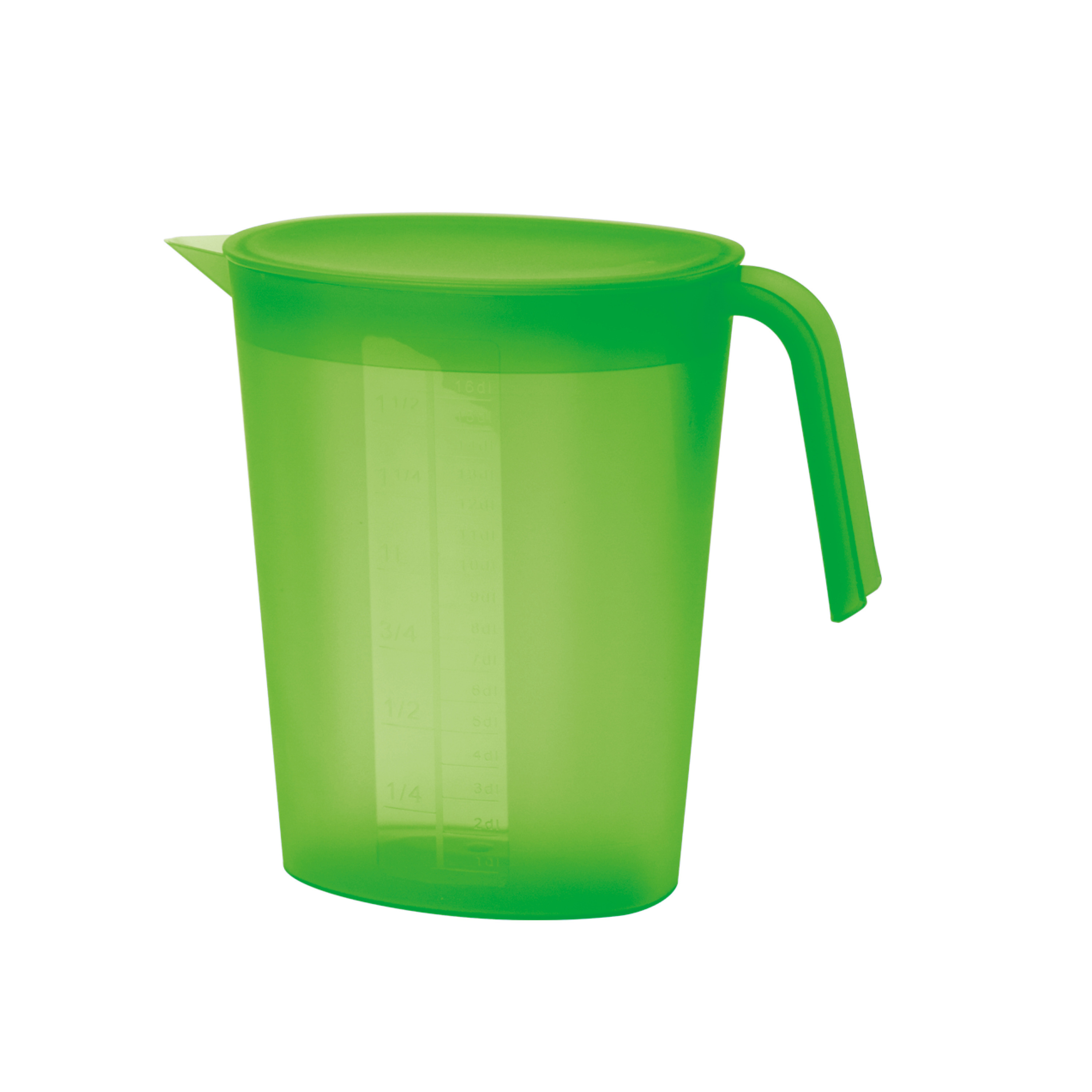 Schenkkan-waterkan met deksel groen 1,75 liter kunststof L22 x H20 cm