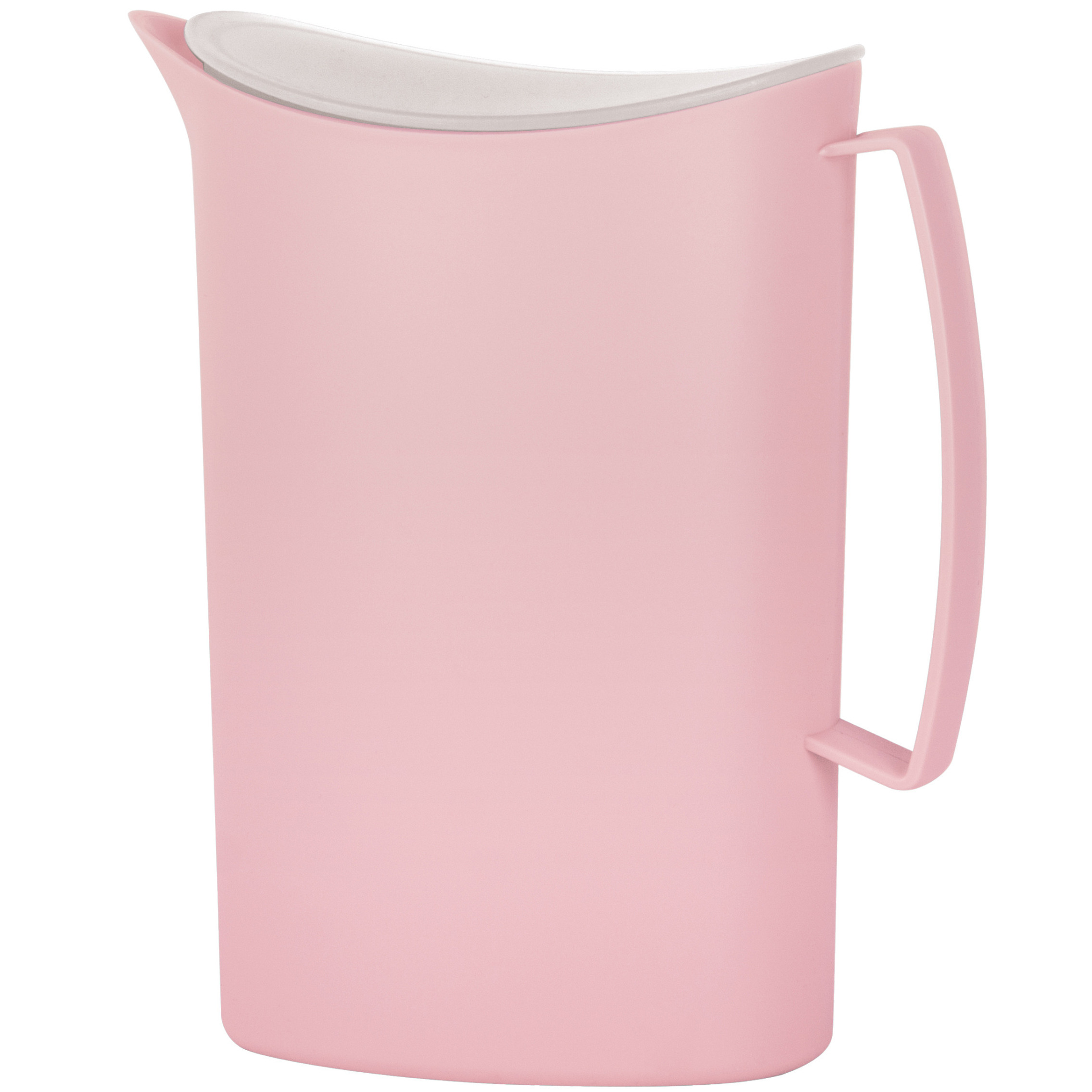 Schenkkan-waterkan met deksel roze 2 liter kunststof L20 x H23 cm