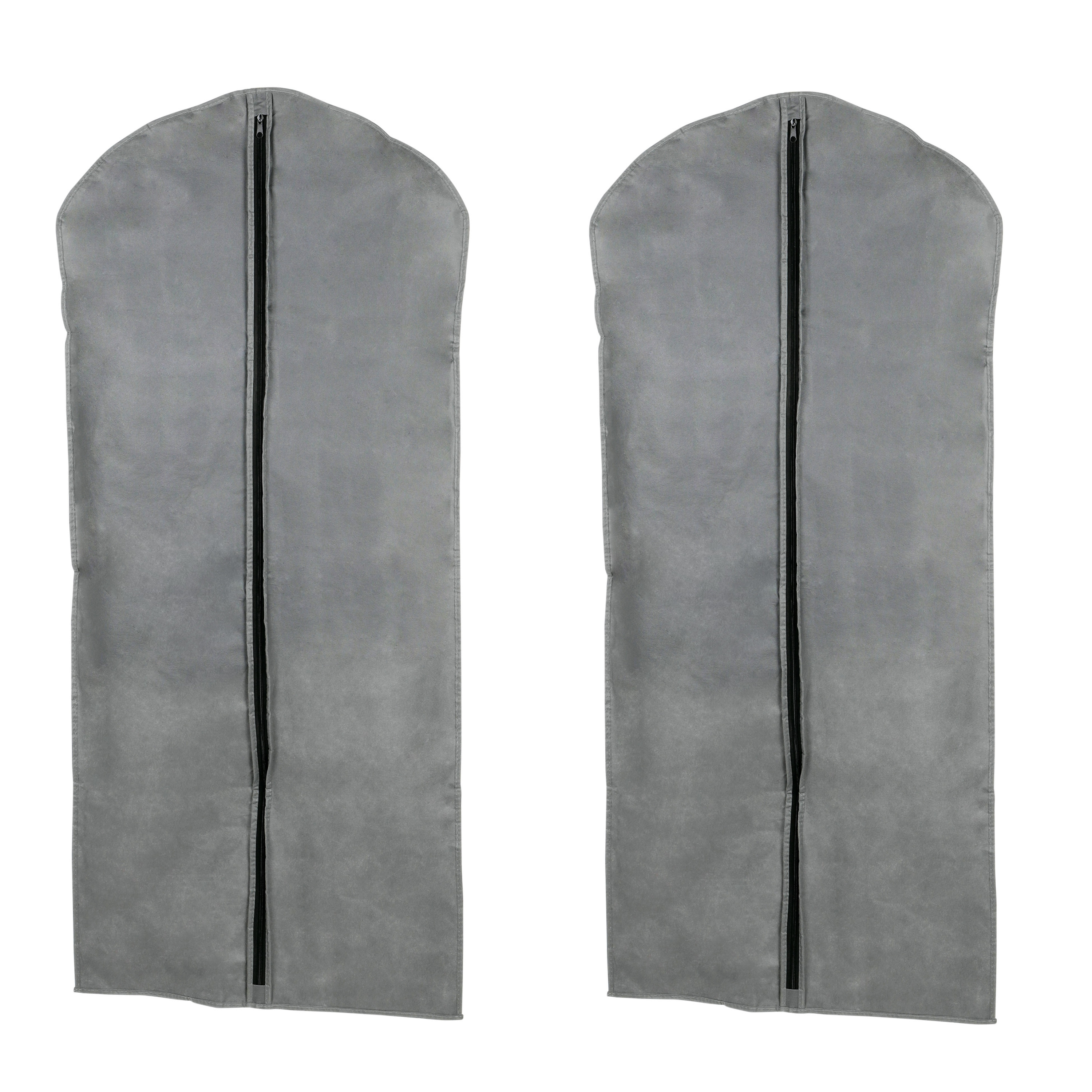 Set van 10x stuks grijze kledinghoes 60 x 137 cm