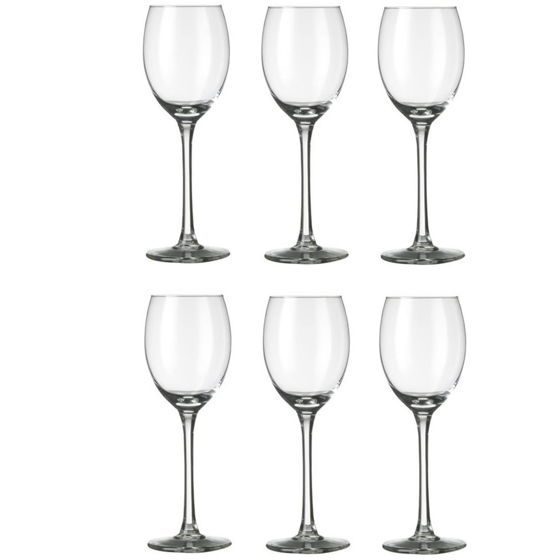 Set van 12x stuks wijnglazen voor witte wijn 250 ml Plaza - 25 cl - Wijn drinken - Wijnglazen van glas