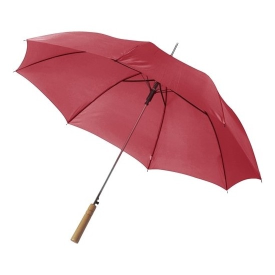 Set van 2x stuks automatische paraplu 102 cm doorsnede bordeaux rood