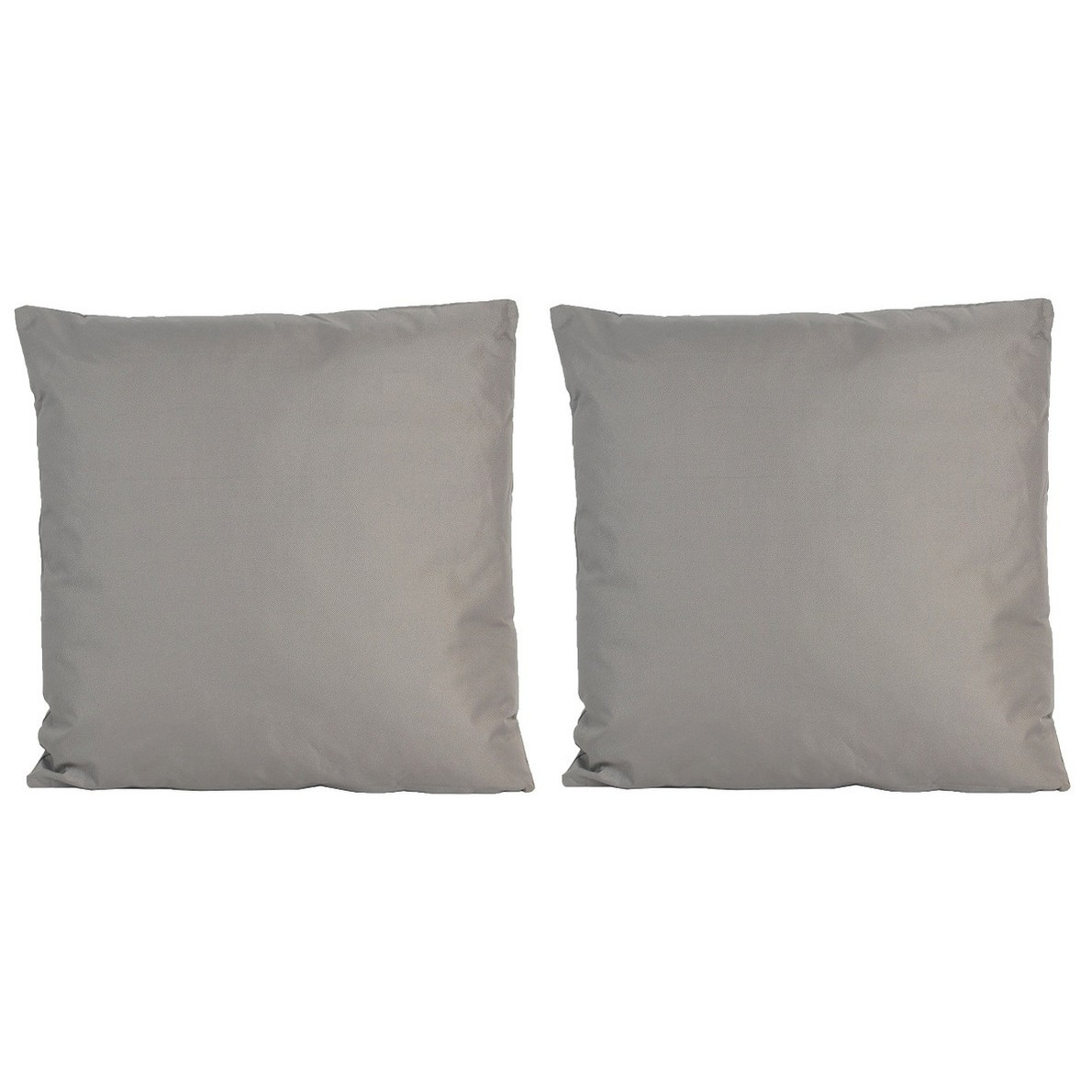 Set van 2x stuks bank-Sier kussens voor binnen en buiten in de kleur grijs 45 x 45 cm Tuinkussens vo
