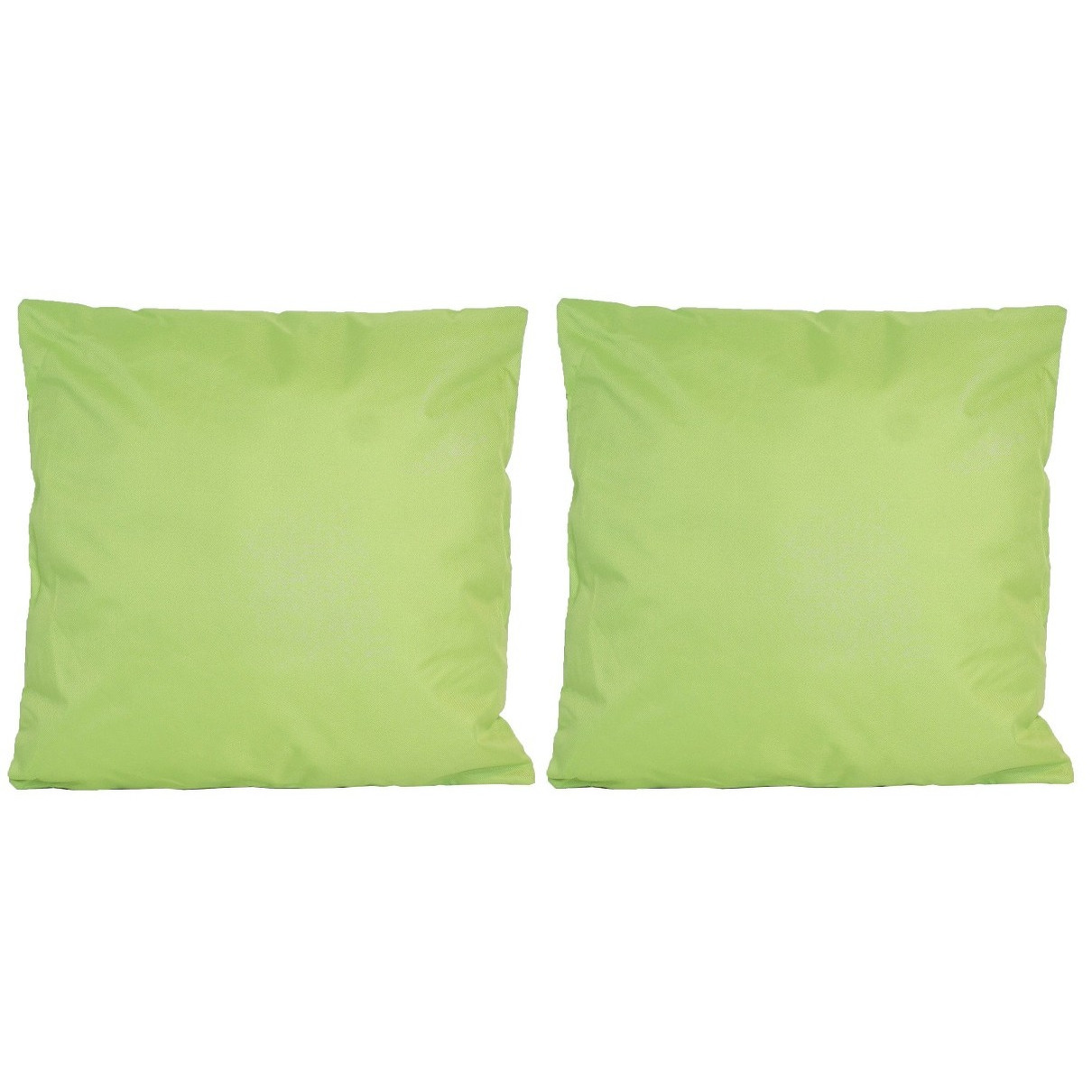 Set van 2x stuks bank-Sier kussens voor binnen en buiten in de kleur groen 45 x 45 cm Tuinkussens vo