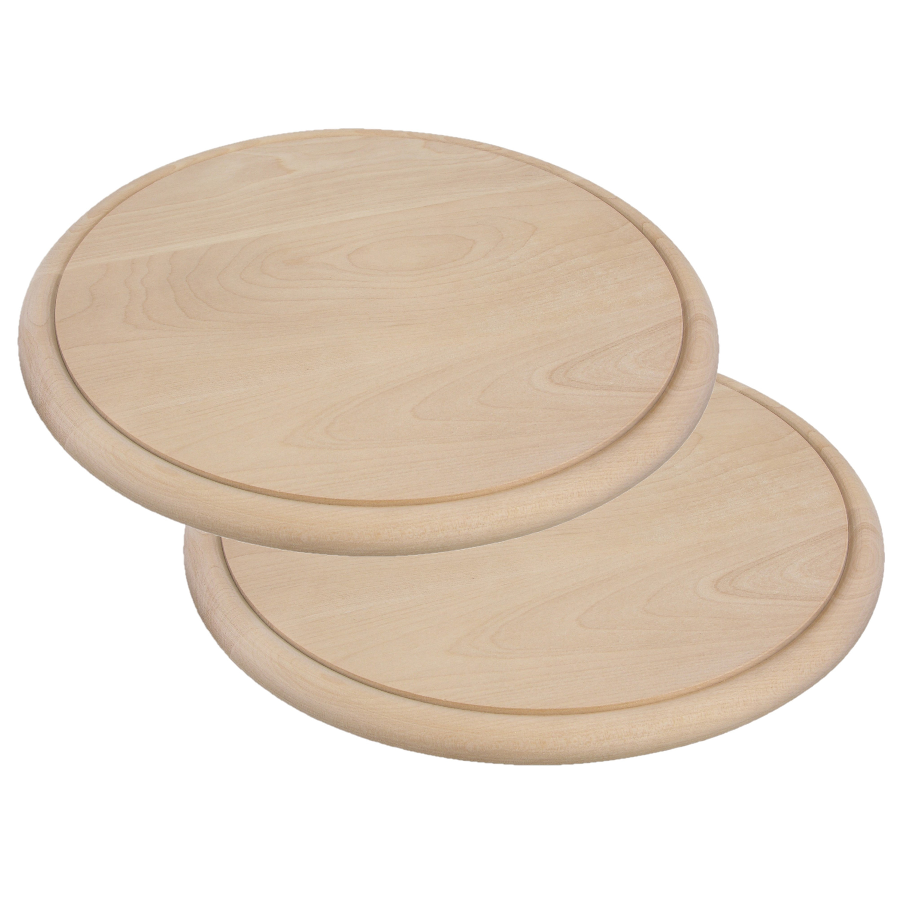 Set van 2x stuks ronde houten ham plankjes-broodplanken-serveer planken 25 cm