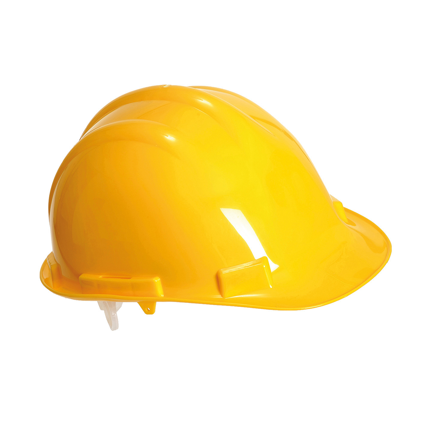 Set van 2x stuks veiligheidshelmen-bouwhelmen hoofdbescherming geel verstelbaar 55-62 cm