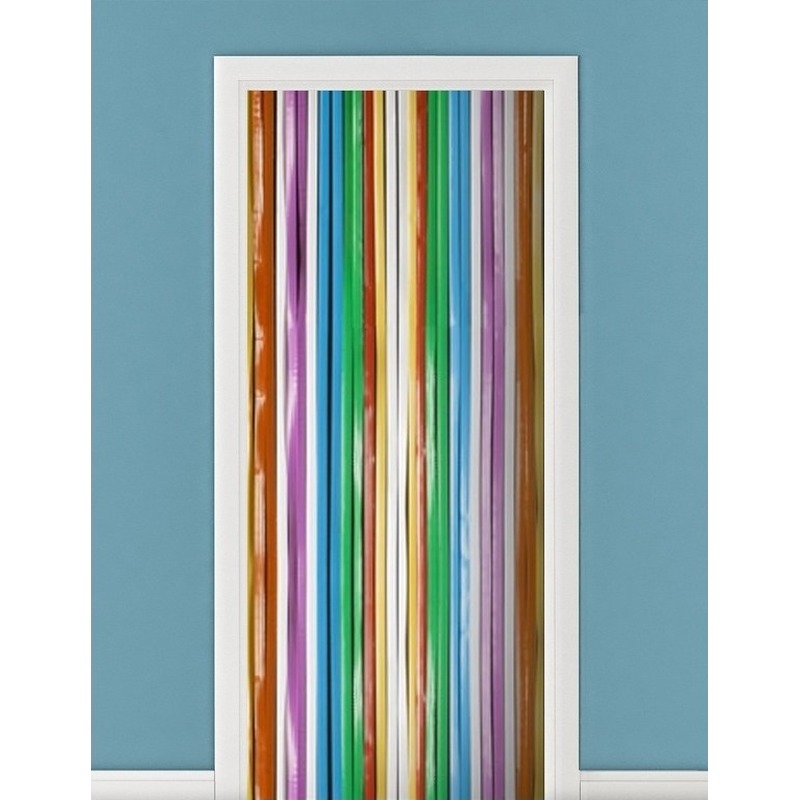 Set van 2x stuks vliegengordijnen-deurgordijnen multikleur 90 x 200 cm