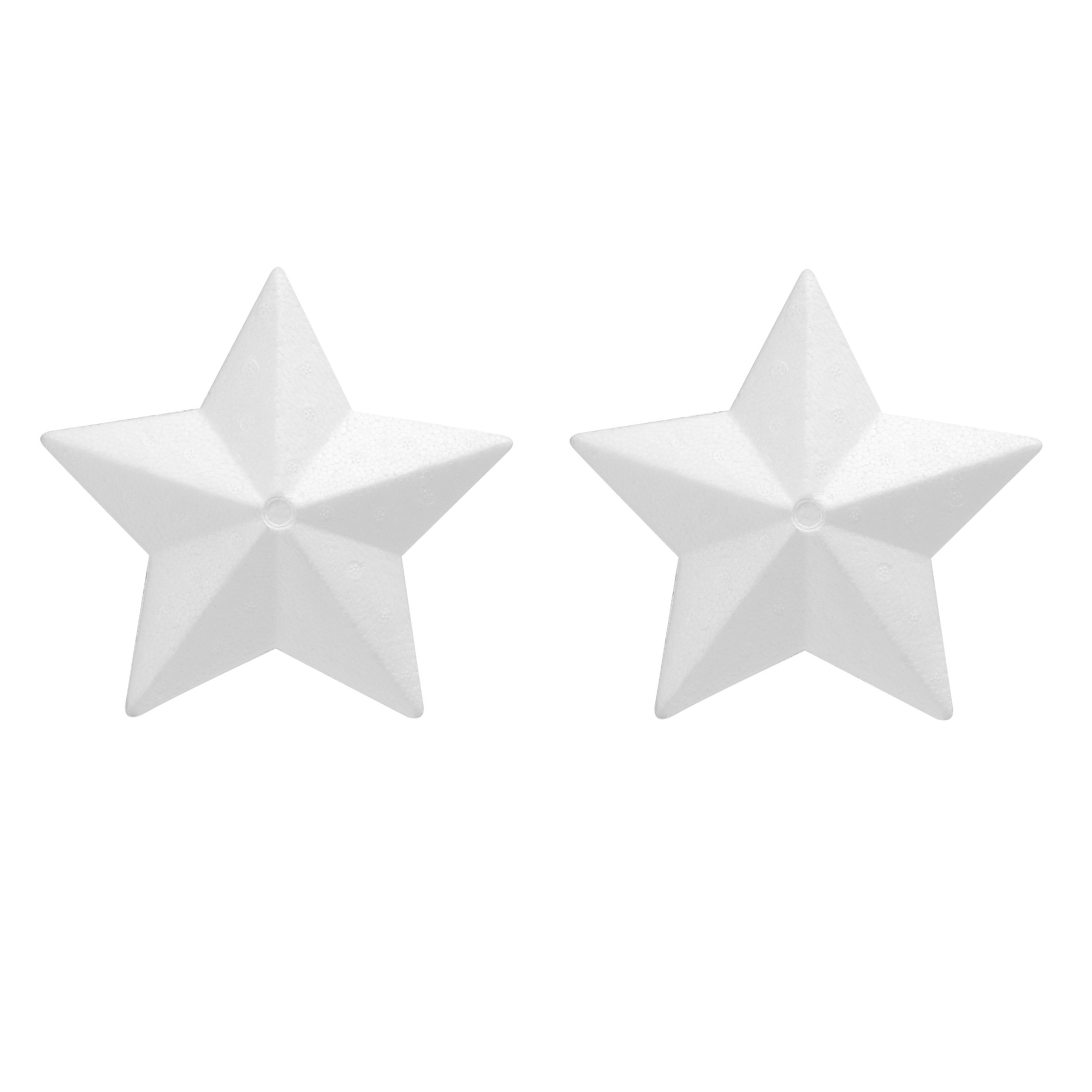 Set van 3x stuks piepschuim hobby knutselen vormen-figuren ster van 15 cm