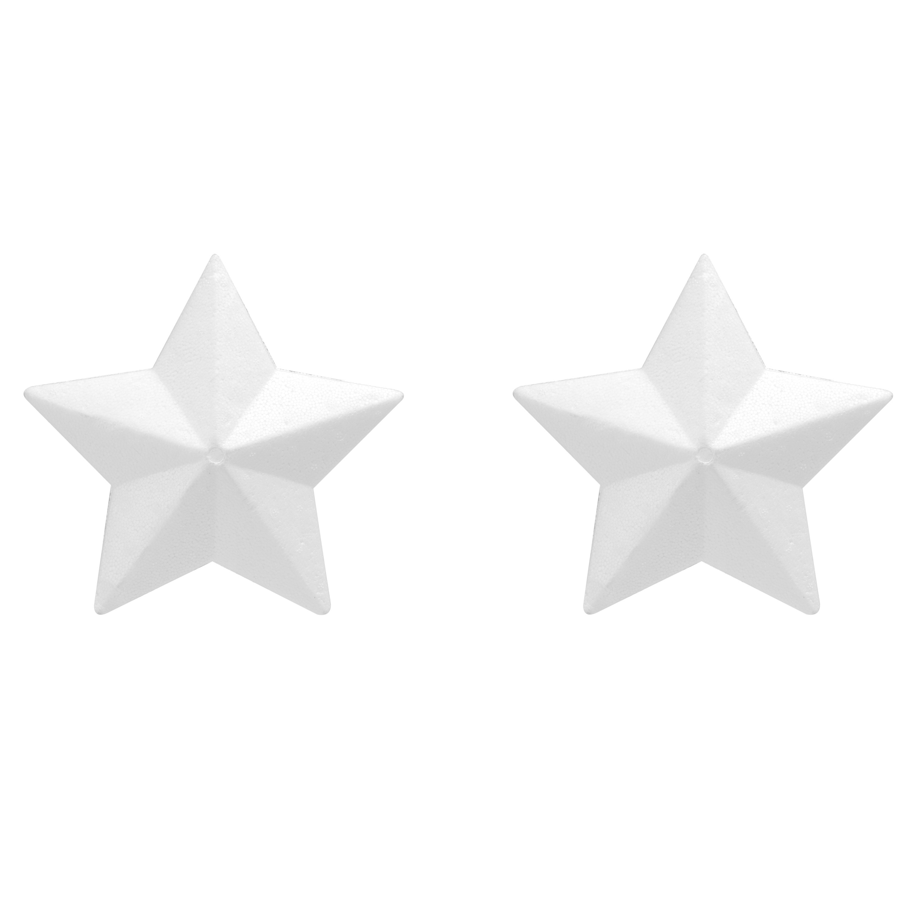 Set van 3x stuks piepschuim hobby knutselen vormen-figuren ster van 20 cm