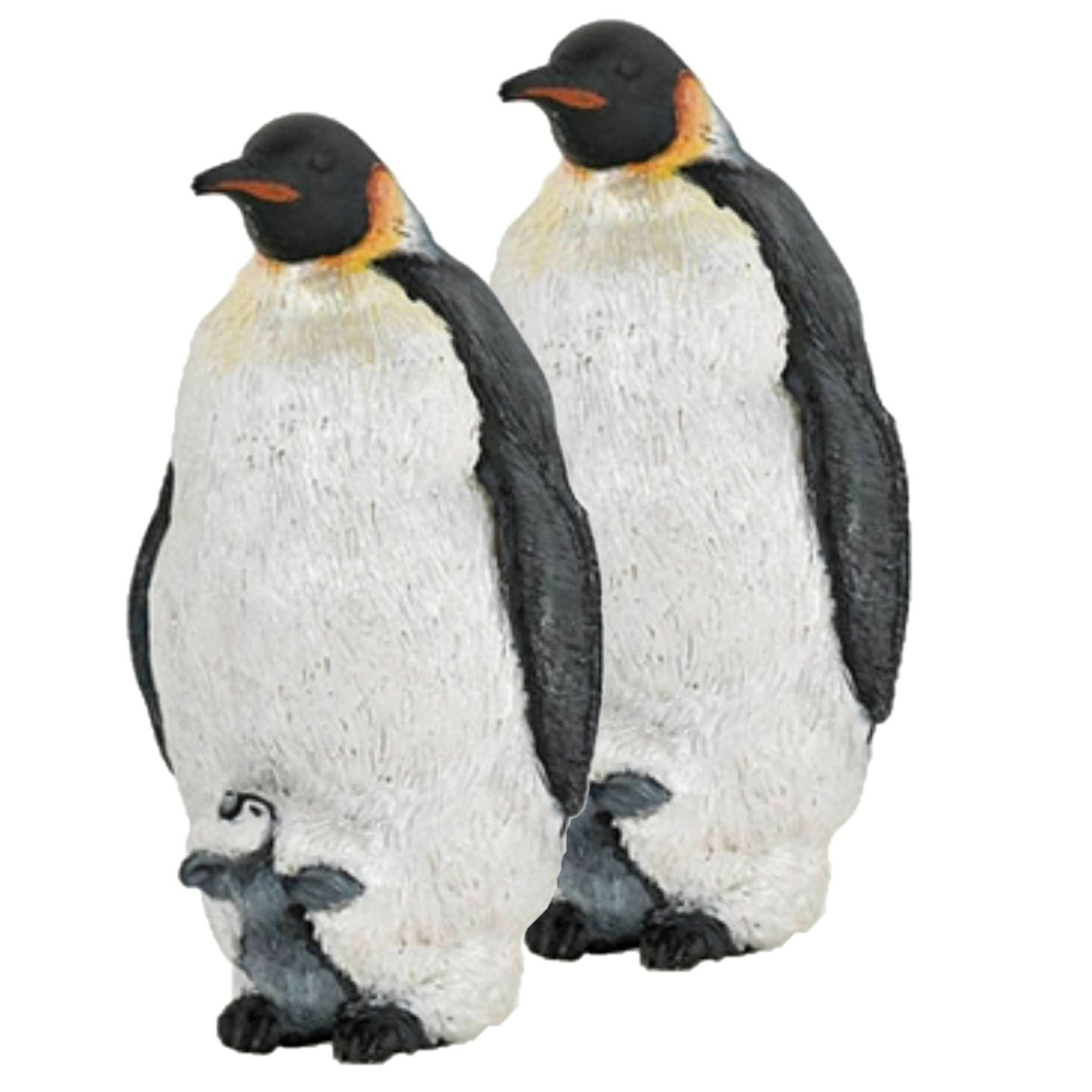 Set van 3x stuks plastic speelgoed figuur keizer pinguin 4 cm