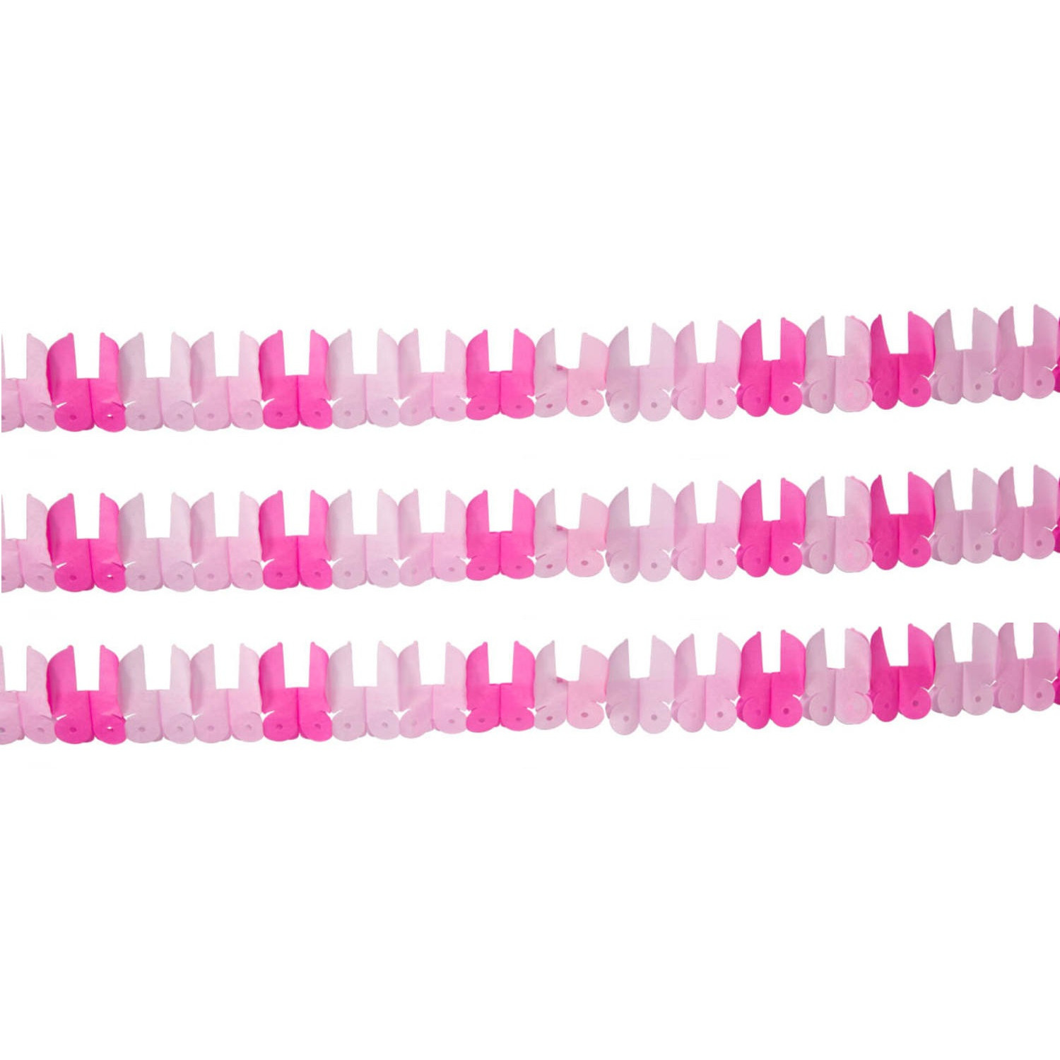 Set van 3x stuks roze baby geboorte meisjes thema slingers met wiegjes