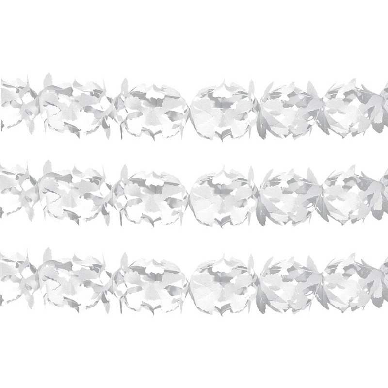 Set van 3x stuks witte feest slingers van 6 meter