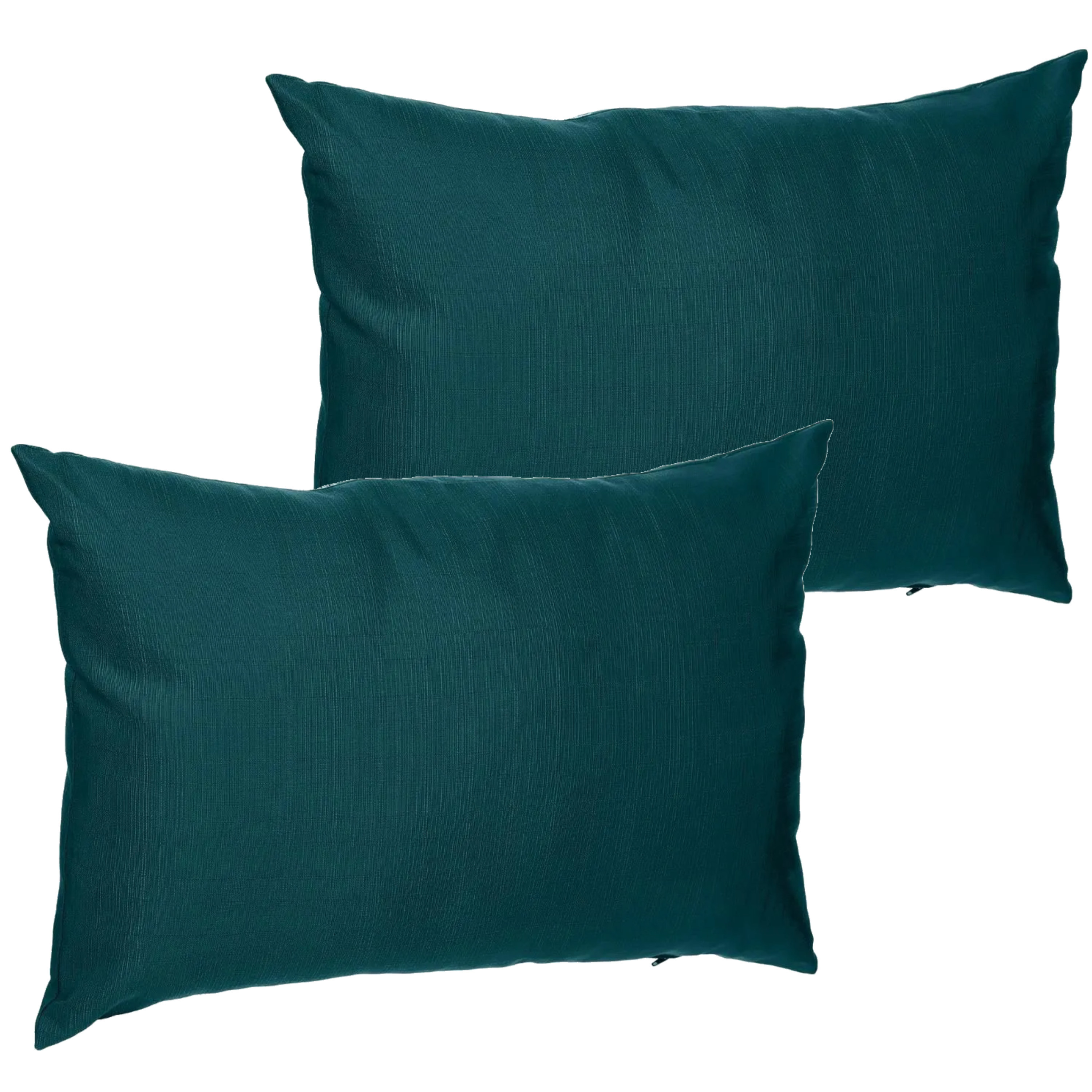 Set van 4x stuks bank-sier-tuin kussens voor binnen en buiten in de kleur emerald groen 30 x 50 x 10