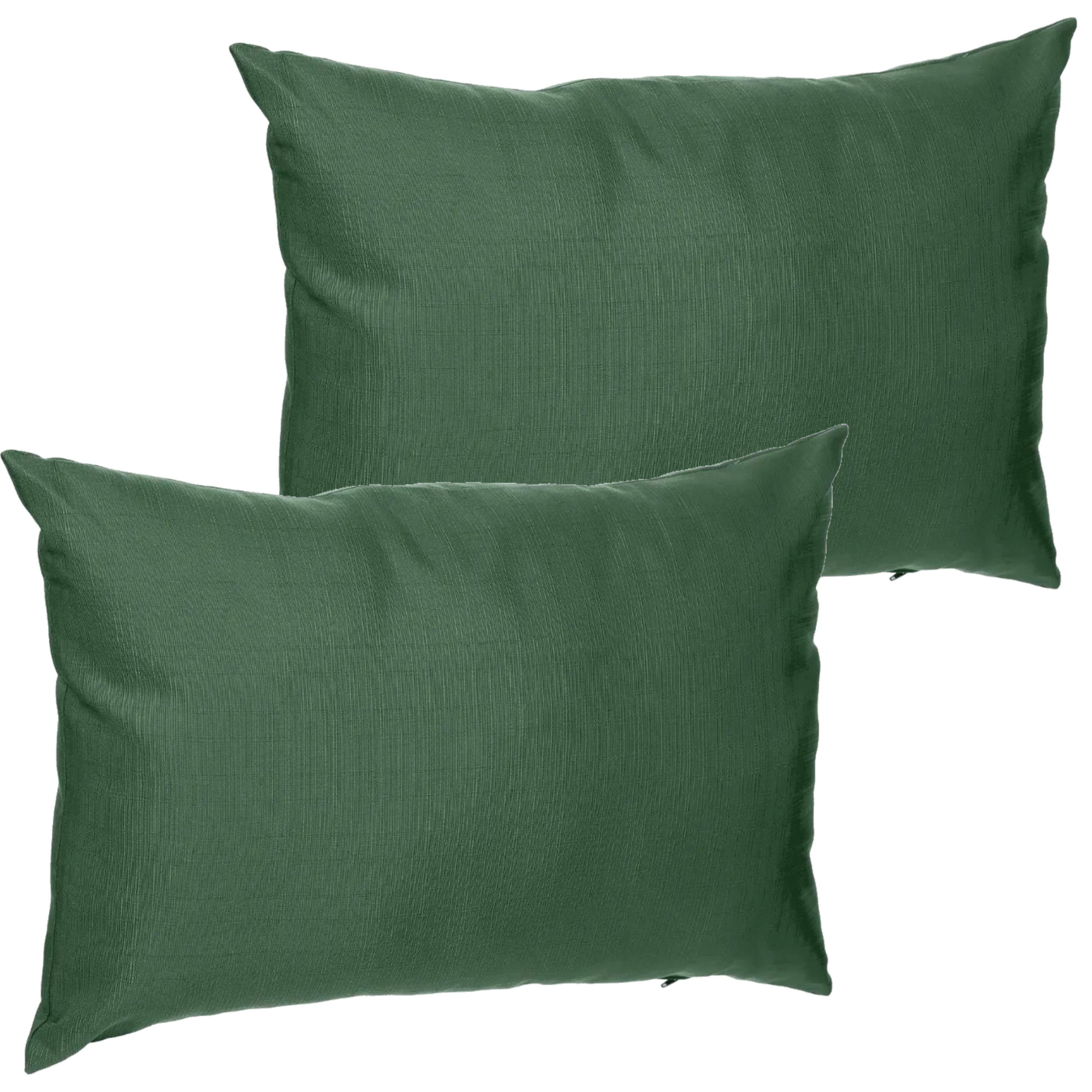Set van 4x stuks bank-sier-tuin kussens voor binnen en buiten in de kleur olijf groen 30 x 50 x 10 c