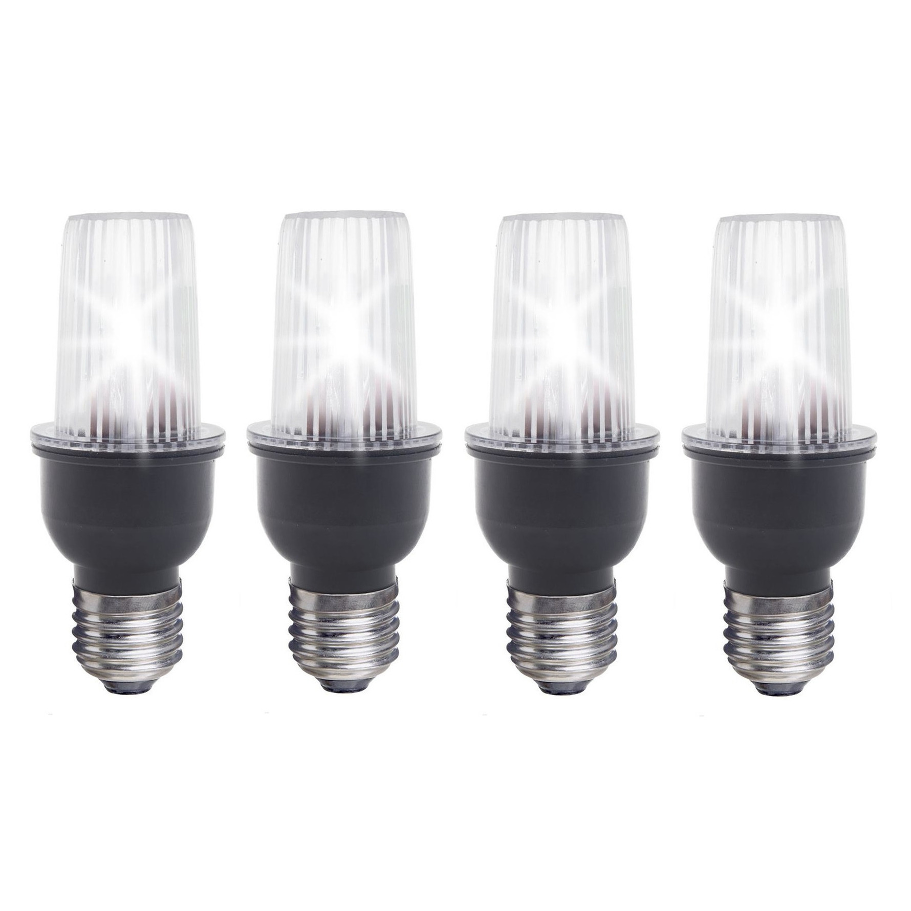 Set van 4x stuks stroboscoop lampen discolampen LED met E27 fitting 230V