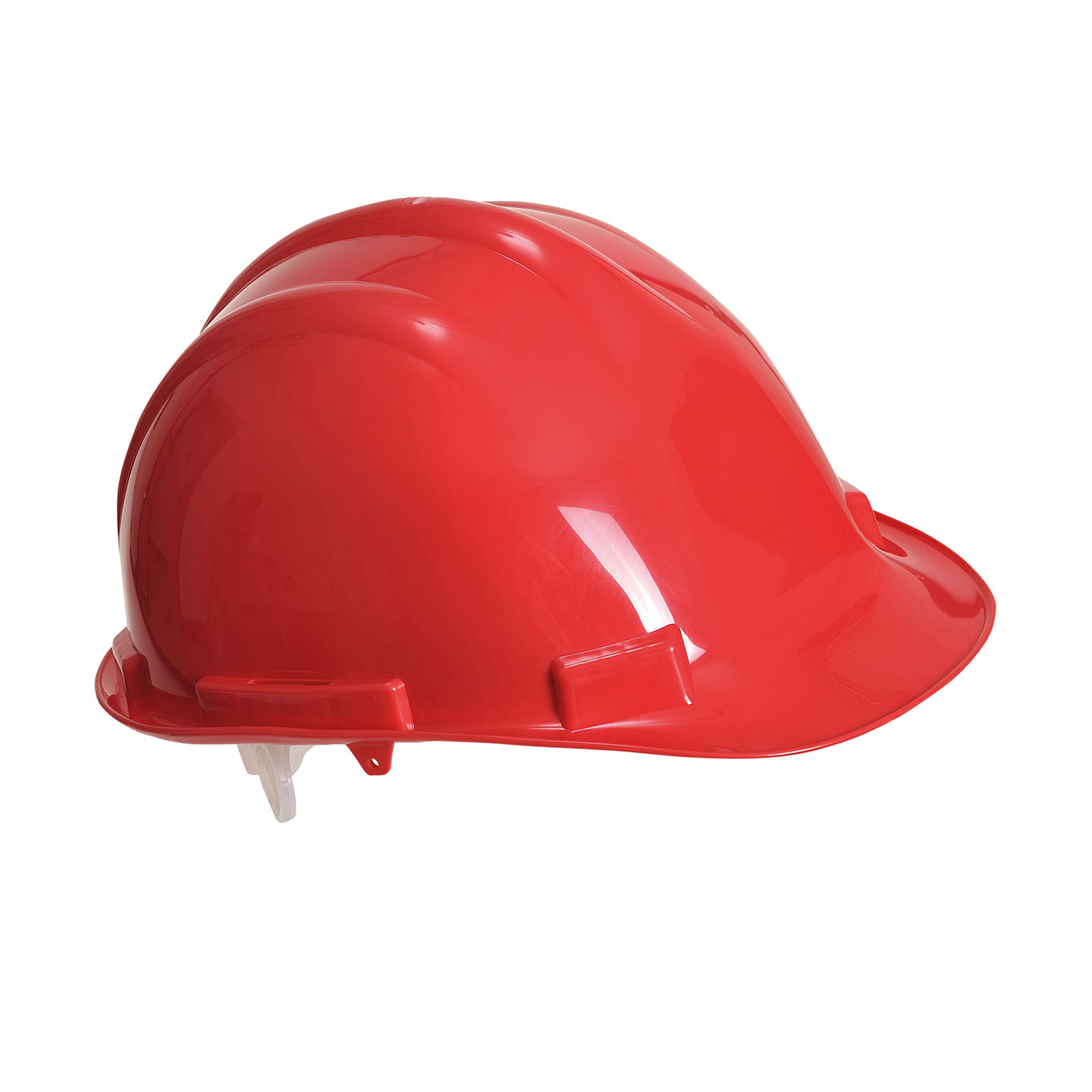 Set van 4x stuks veiligheidshelmen-bouwhelmen hoofdbescherming rood verstelbaar 55-62 cm