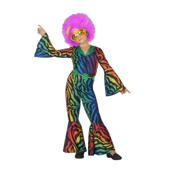 Seventies/disco verkleed kostuum/jumpsuit voor meisjes