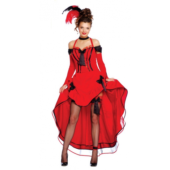Sexy danseres kostuum rood
