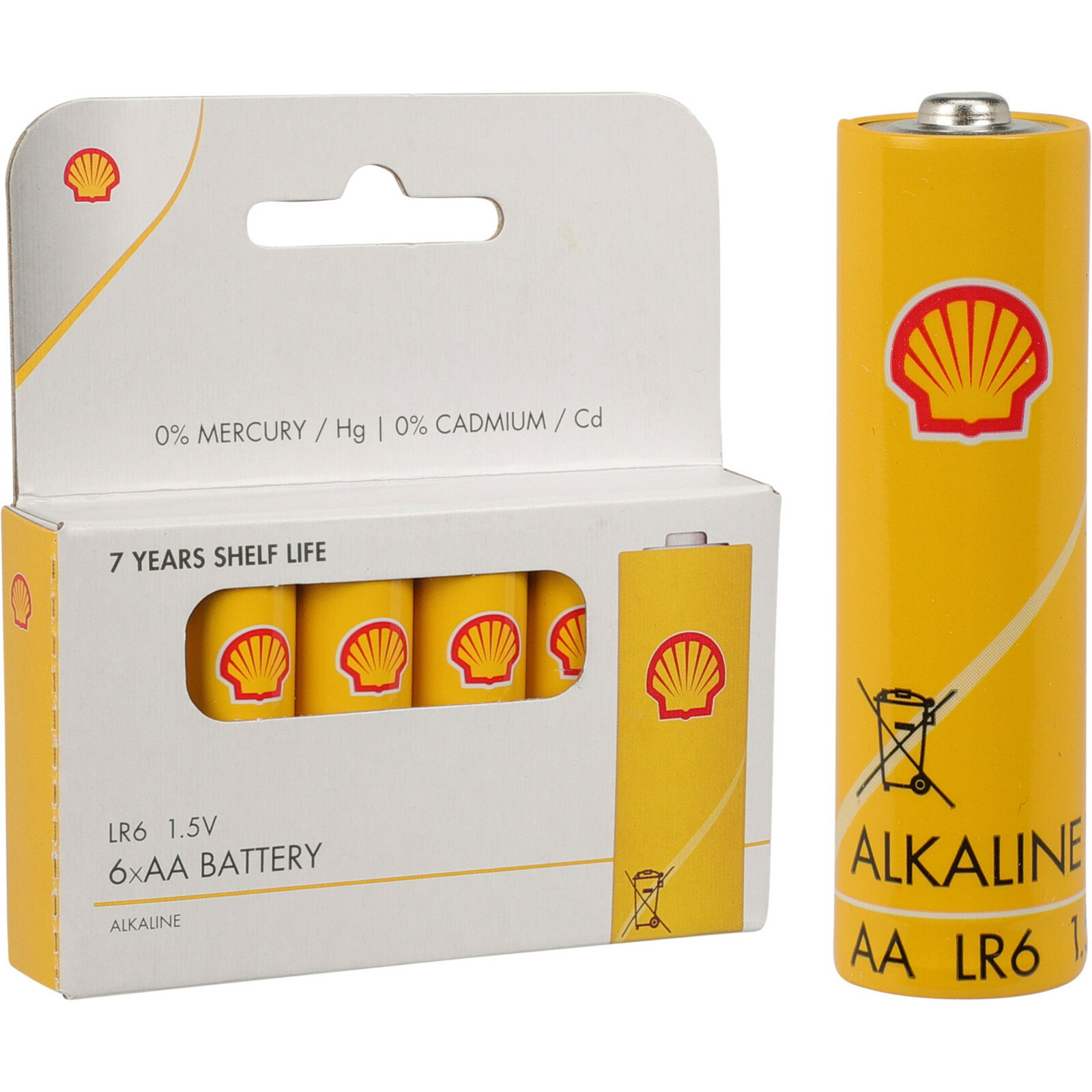 Shell Batterijen Penlite AA type 6x stuks Alkaline