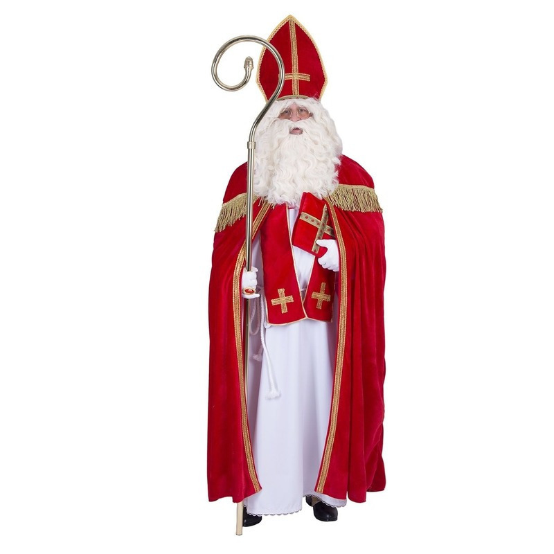 Sinterklaas kostuum - inclusief witte handschoenen kort