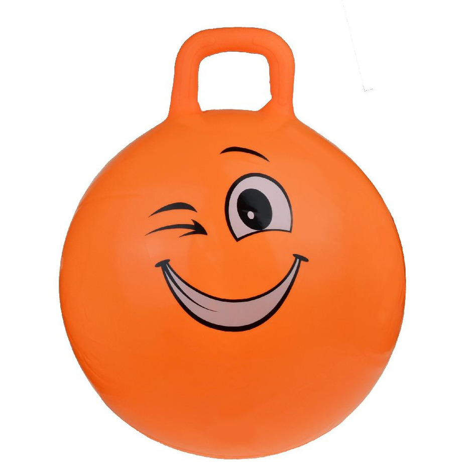 Skippybal smiley voor kinderen oranje 55 cm Skippyballen