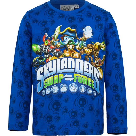 Skylander t-shirt blauw 104 -
