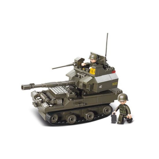 Sluban Tank met 2 soldaatjes 28,5 cm