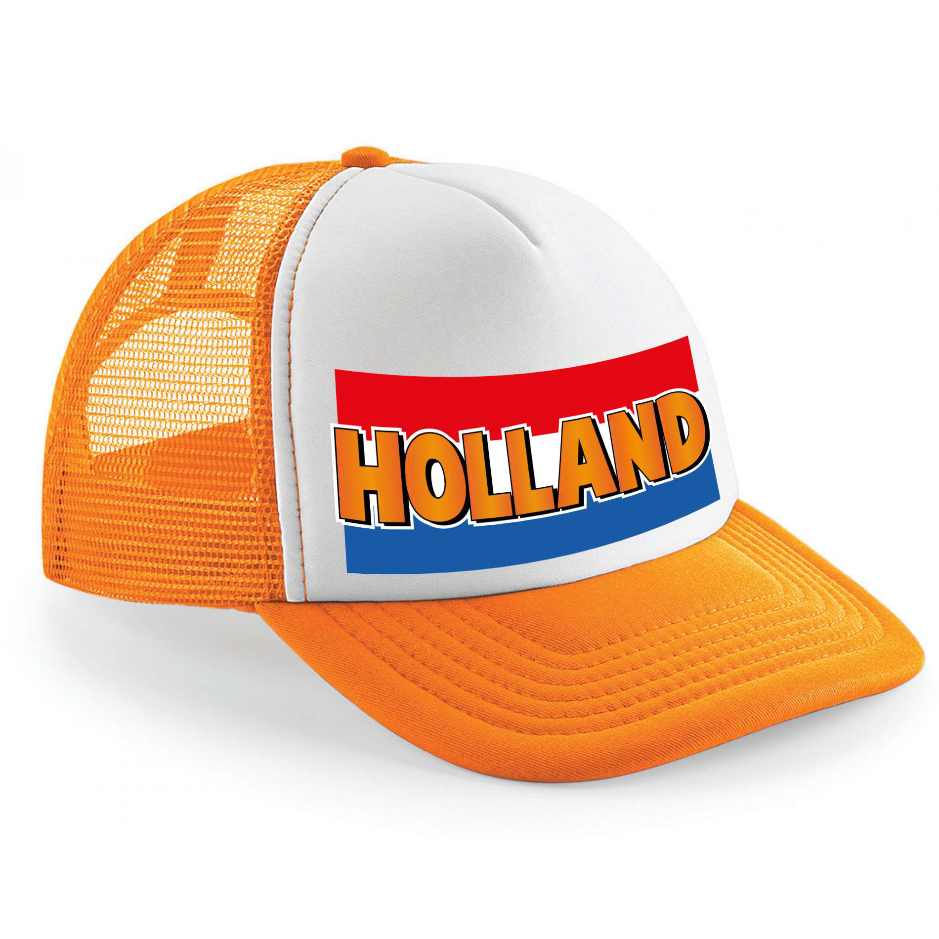 Snapback-cap Holland vlag koningsdag-voetbal Nederlandse vlag dames-heren